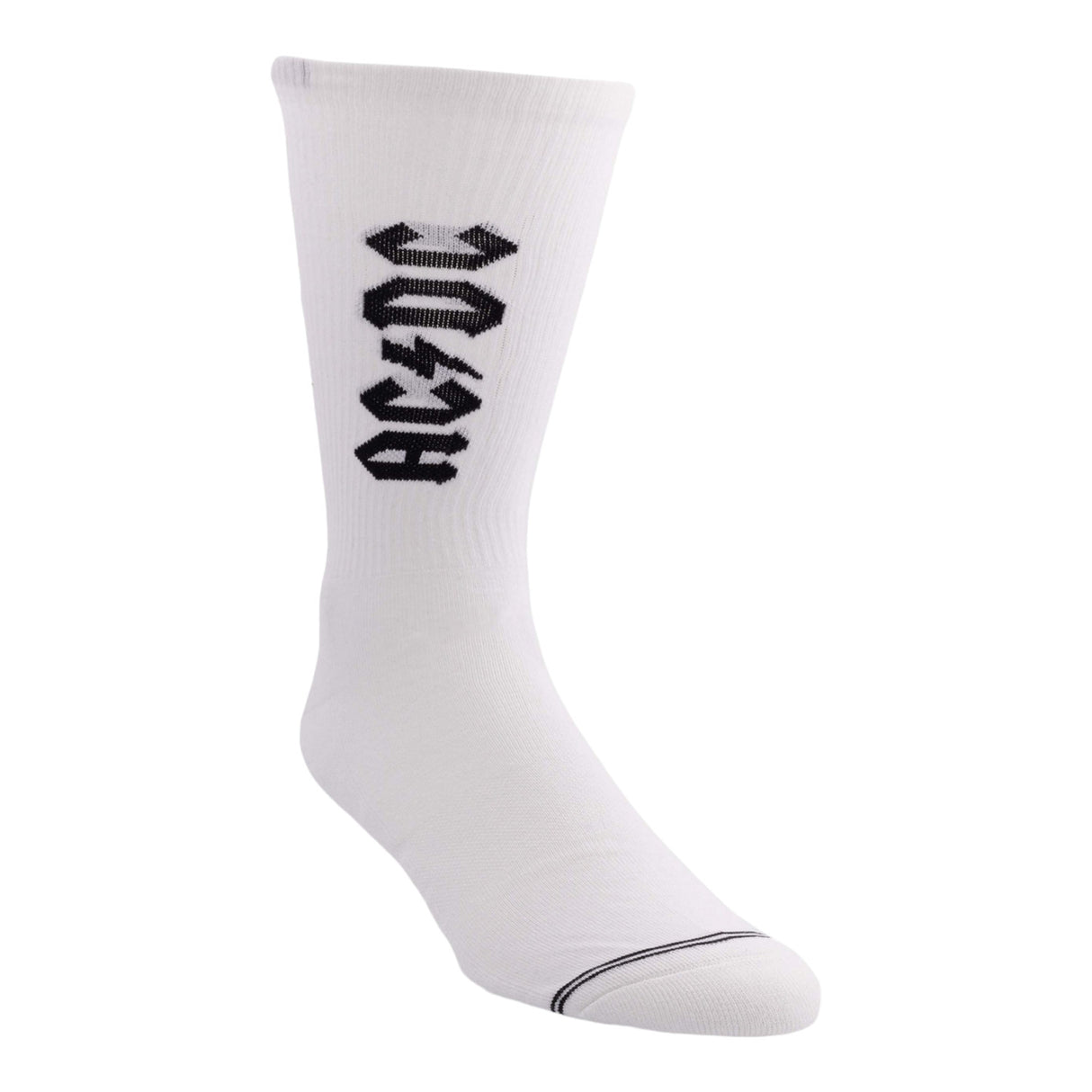 Socken AC/DC Lightning Strikes Fanartikel Strümpfe in weiß in 43-47 im Paar