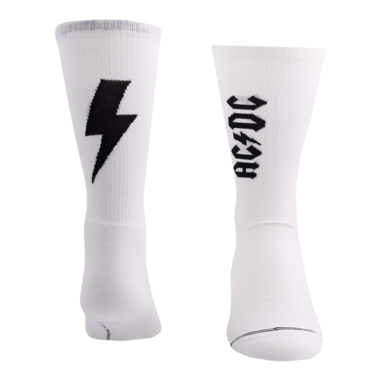 Socken AC/DC Lightning Strikes Fanartikel Strümpfe in weiß in 43-47 im Paar