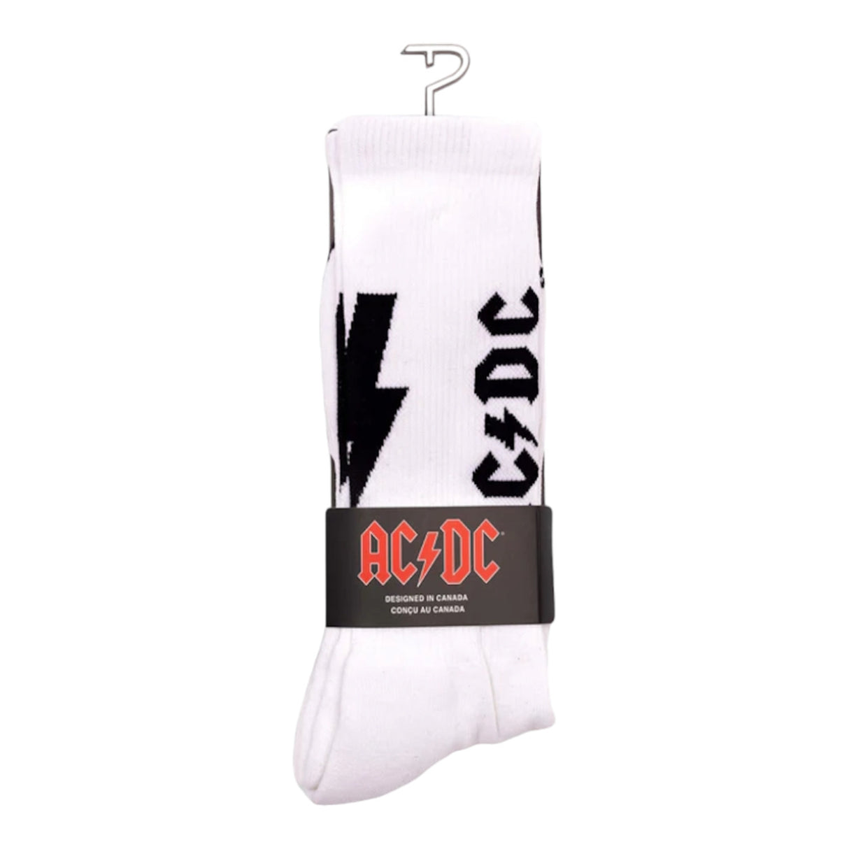 Socken AC/DC Lightning Strikes Fanartikel Strümpfe in weiß in 43-47 im Paar