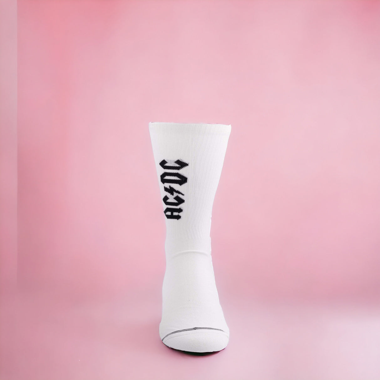 Socken AC/DC Lightning Strikes Fanartikel Strümpfe in weiß in 43-47 im Paar