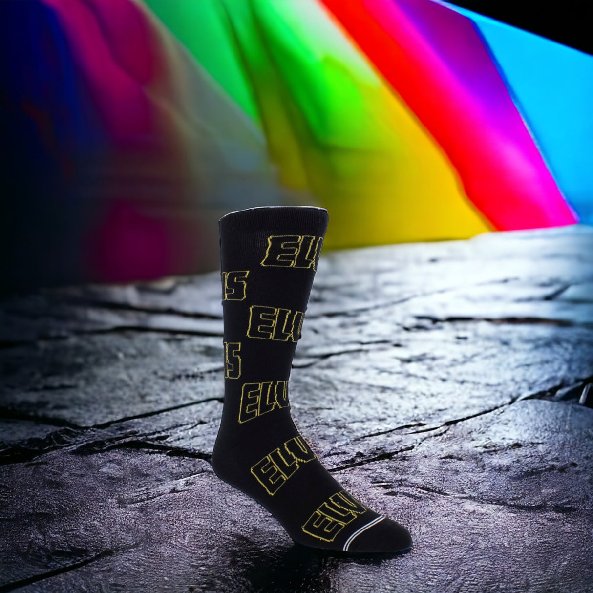 Socken Elvis Presley Allover Fanartikel mit Geschenkbox in 40-46 im Paar