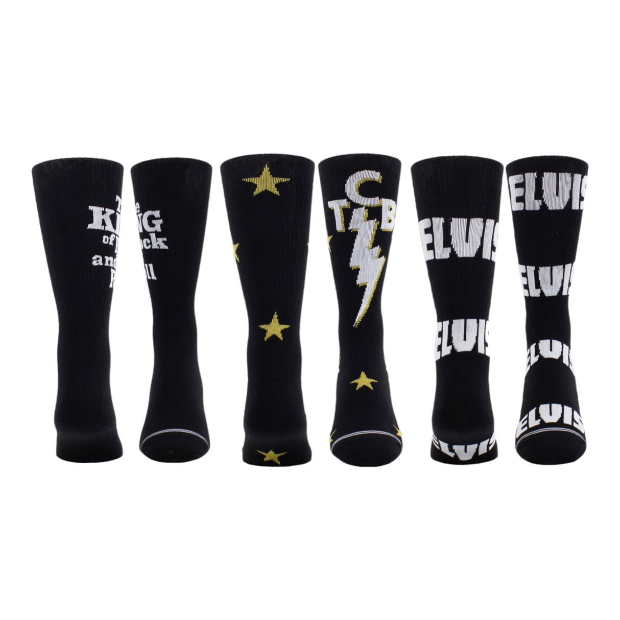 Socken Elvis Presley Fanartikel TCB Strümpfe in 40-46 (3 Paare)