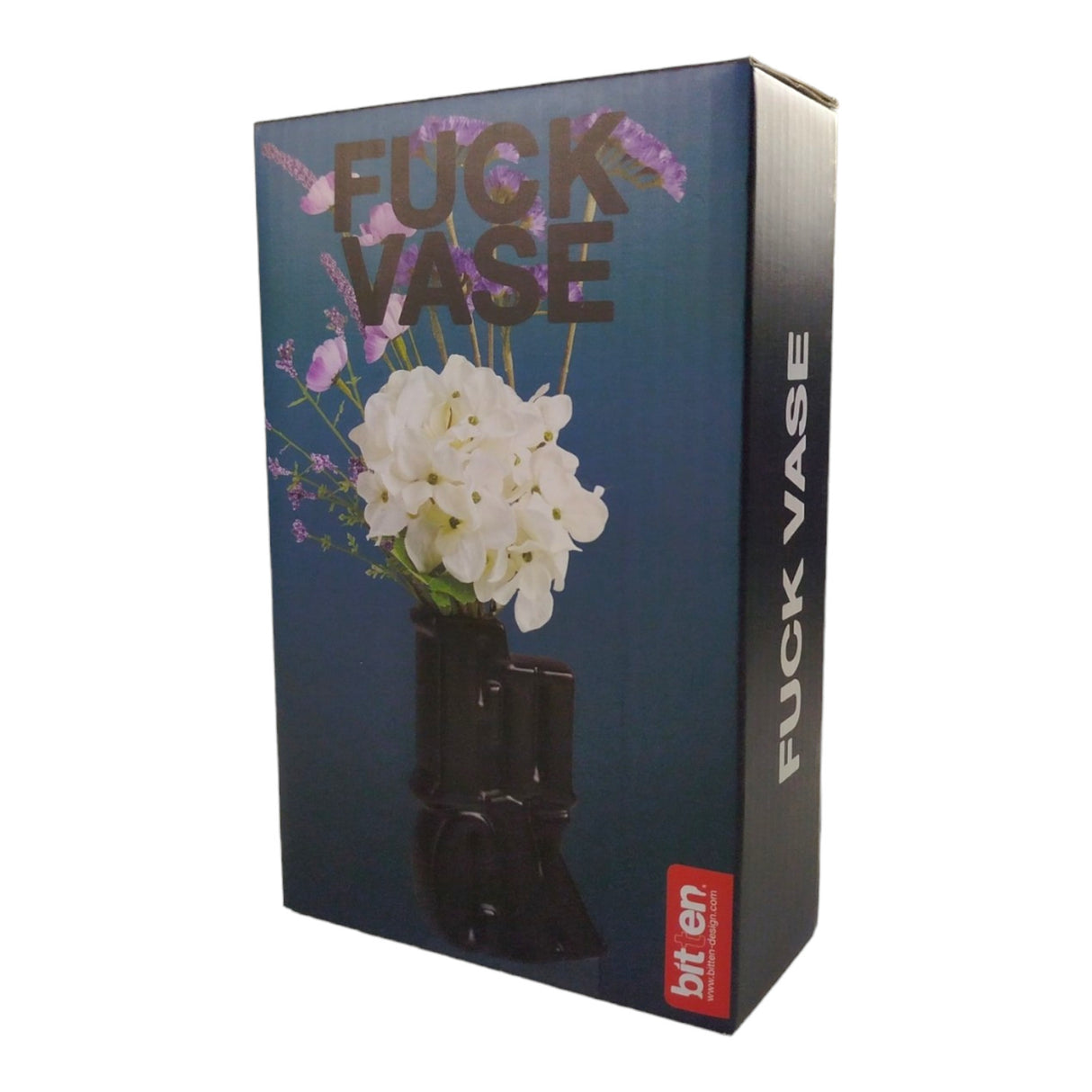 Fuck Vase moderne Tischvase aus Keramik in Schwarz