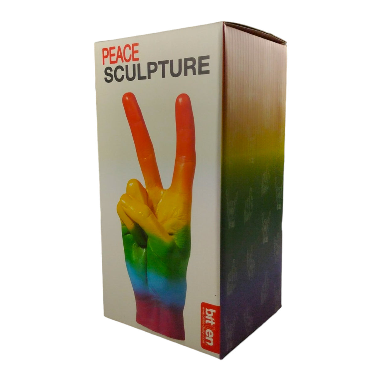 Peace Dekofigur Regenbogen Hand Peacezeichen Deko Figur in Regenbogenfarben