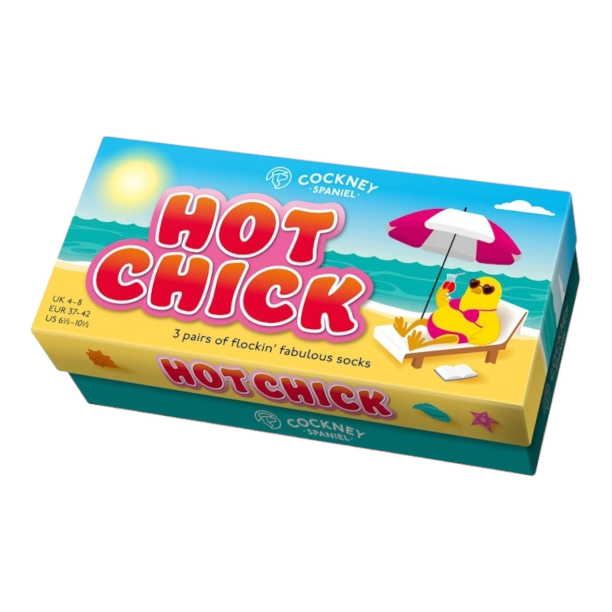 Hot Chick Socken Geburtstagsgeschenk für beste Freundin Huhn Strumpf in 37-42 (3 Paare)