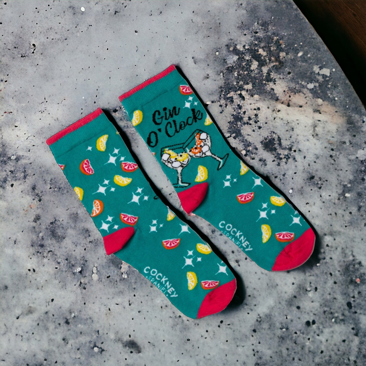 Gin O´clock Socken Ginsocken Gin Tonic Strümpfe in 37-42 im Paar