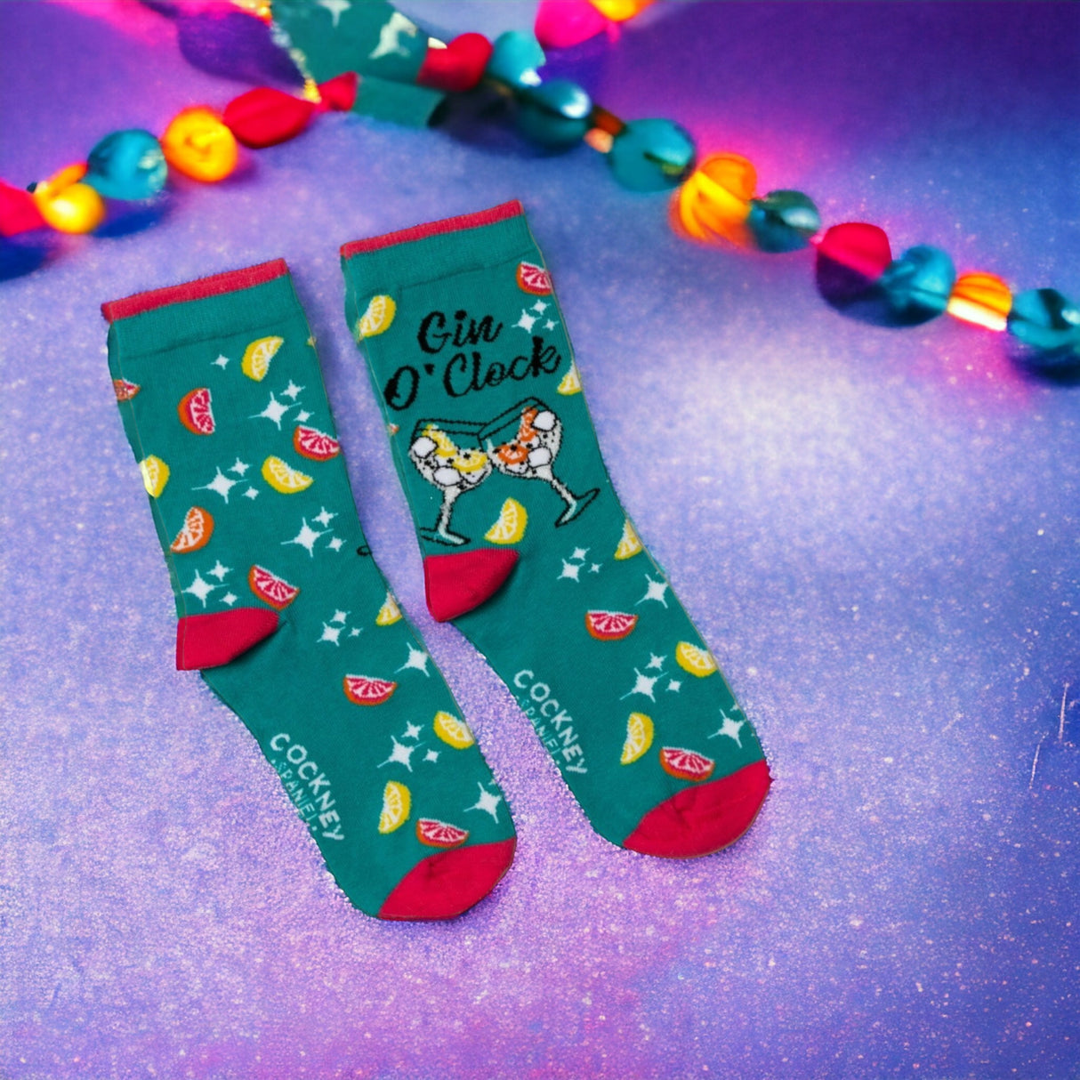 Gin O´clock Socken Ginsocken Gin Tonic Strümpfe in 37-42 im Paar