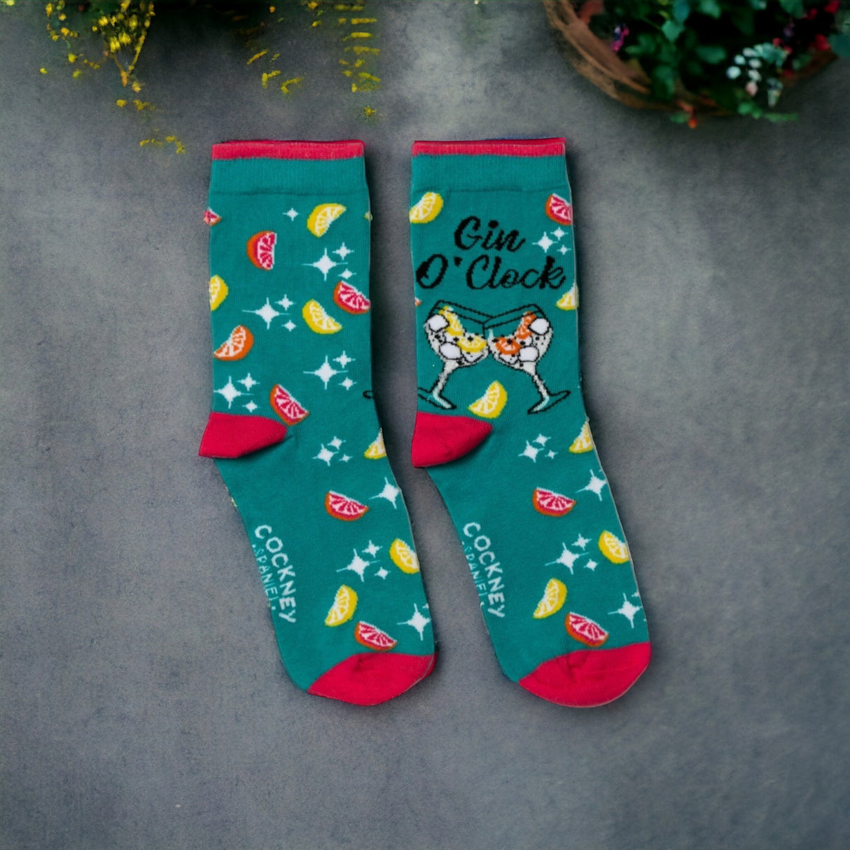 Gin O´clock Socken Ginsocken Gin Tonic Strümpfe in 37-42 im Paar