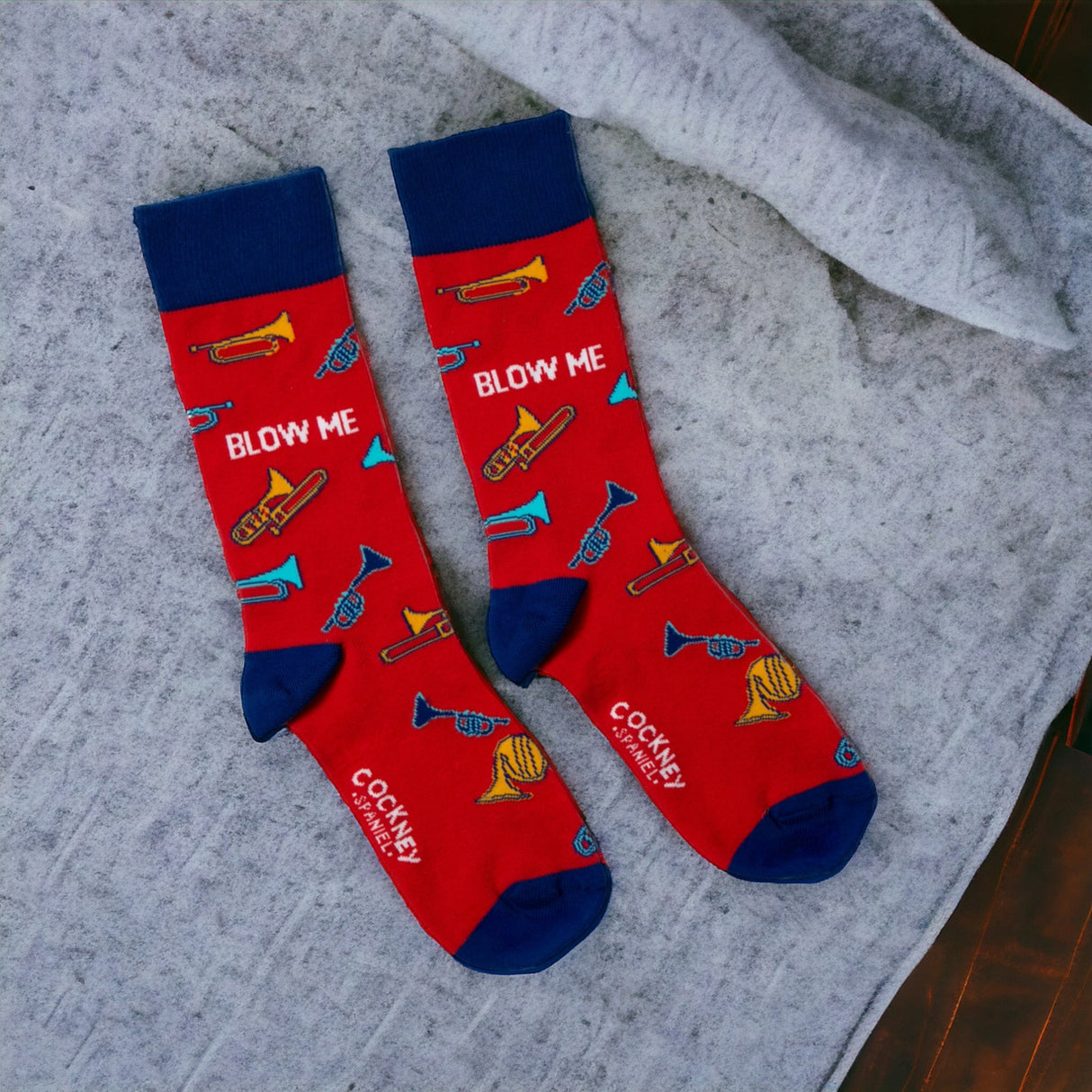 Blow me Socken Funsocken Herren Trompeten Strümpfe in 39-46 im Paar
