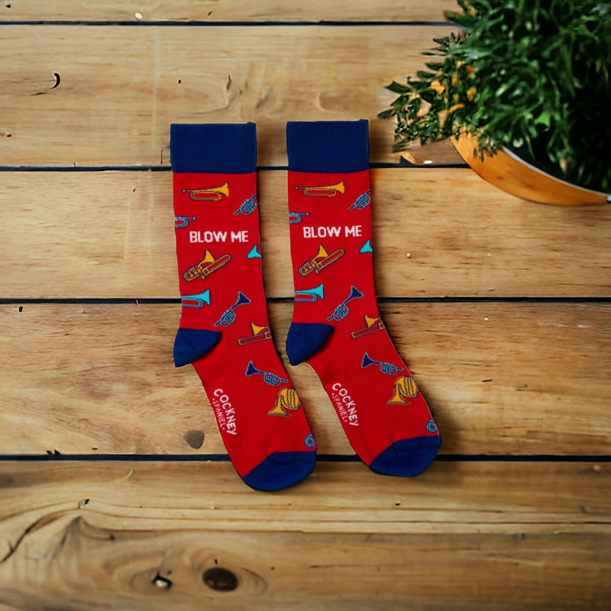 Blow me Socken Funsocken Herren Trompeten Strümpfe in 39-46 im Paar