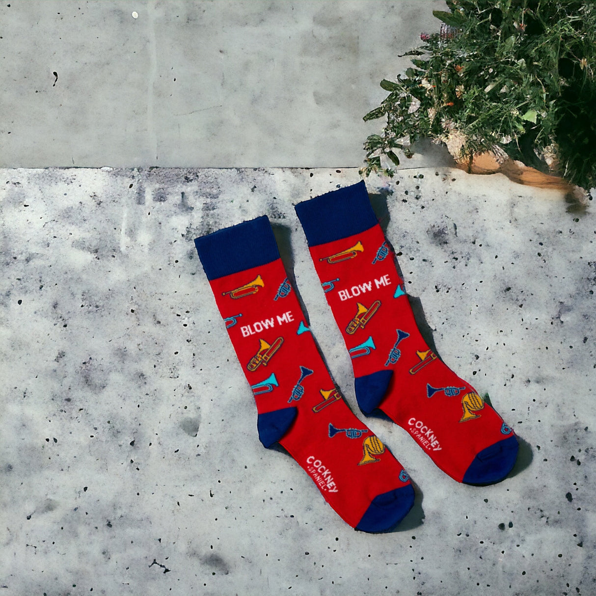 Blow me Socken Funsocken Herren Trompeten Strümpfe in 39-46 im Paar