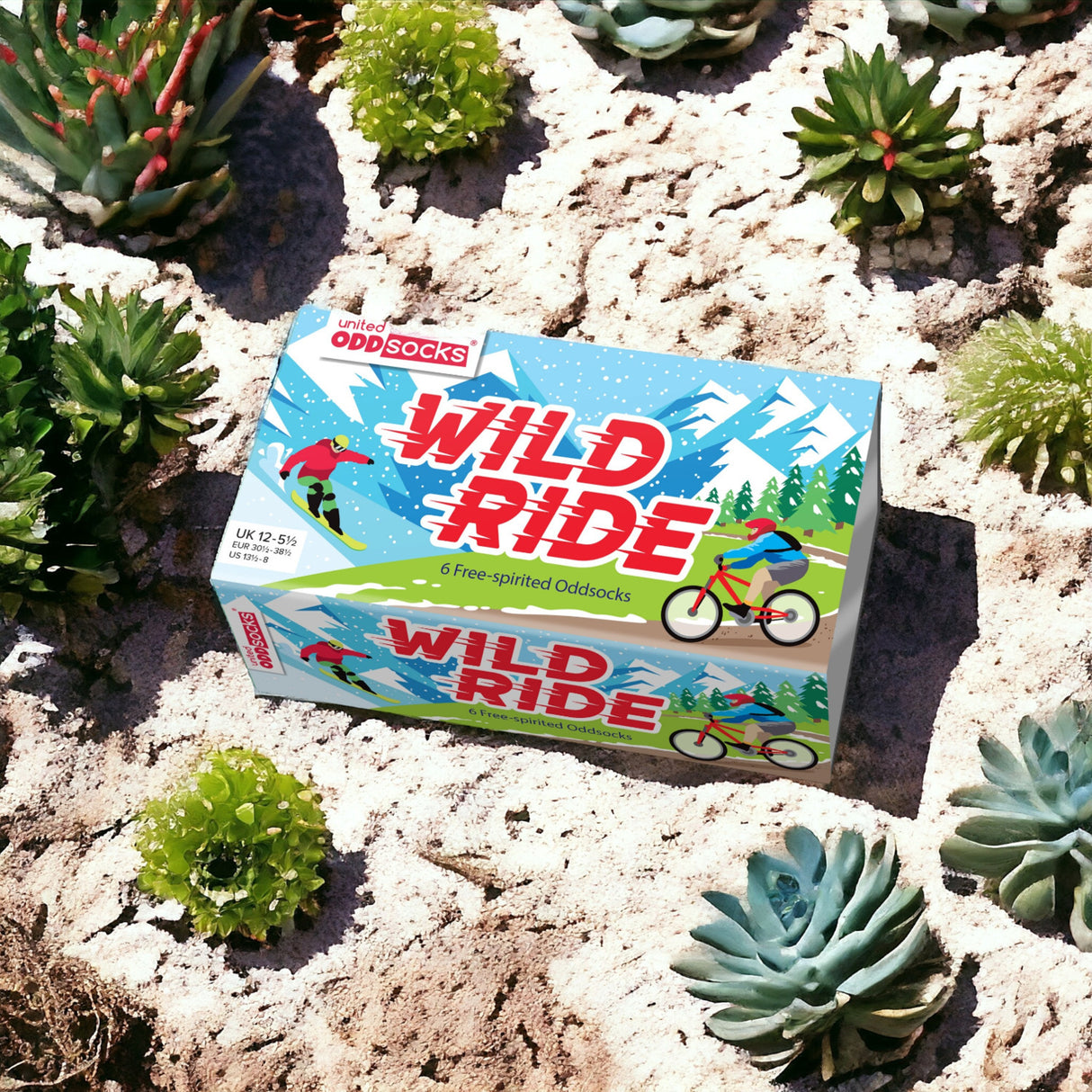 Wild Ride Oddsocks Socken Sportsocken Kinder Sportstrumpf in 30-38 im 6er-Set