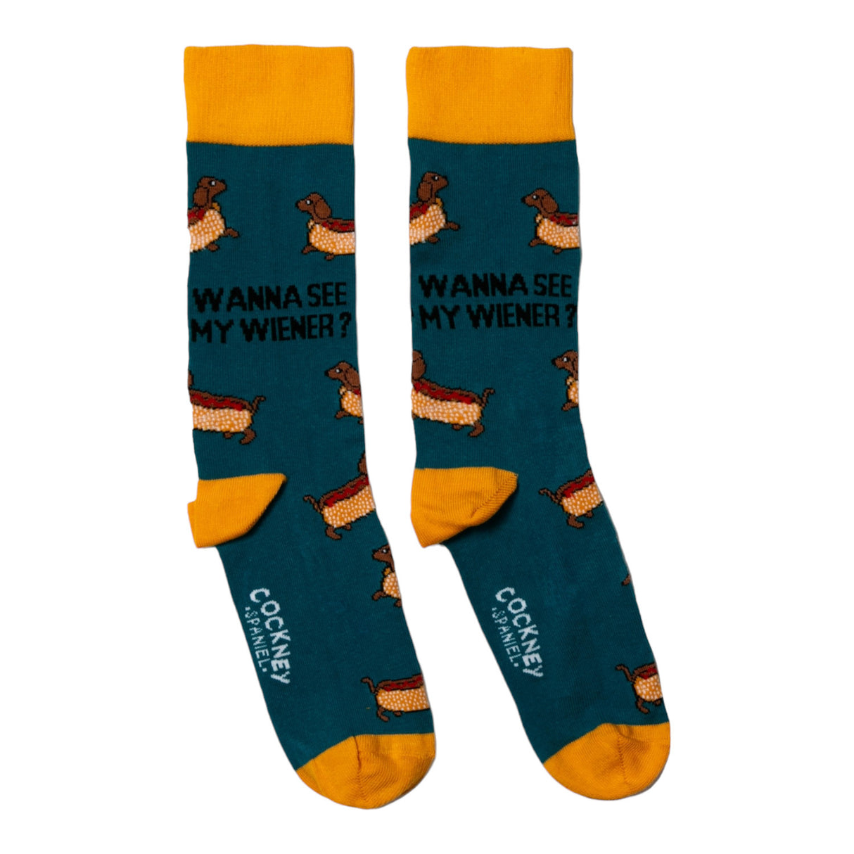 Dackel Socken Lustige Männersocken Hotdog Strümpfe in 39-46 im Paar