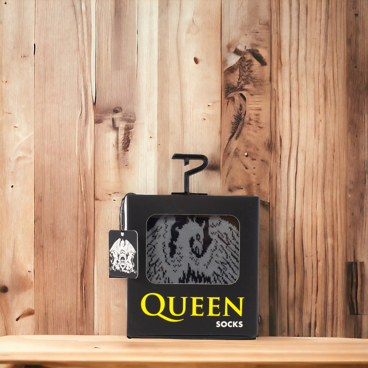 Socken Queen Fanartikel Strümpfe in schwarz mit Geschenkbox in 40-46 im Paar
