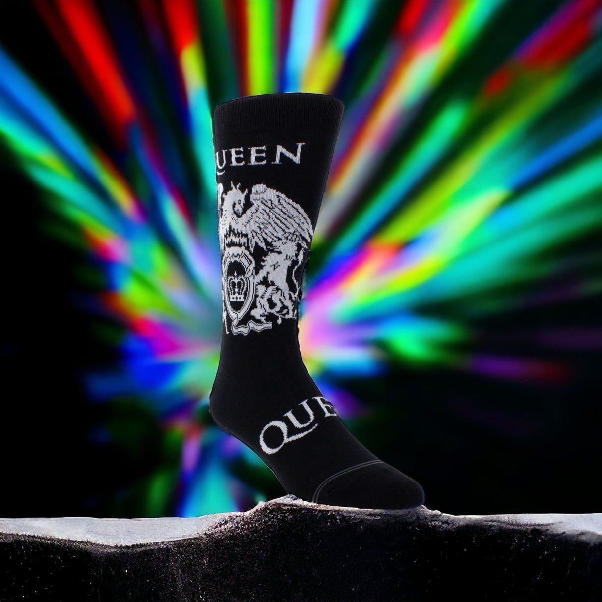Socken Queen Fanartikel Strümpfe in schwarz mit Geschenkbox in 40-46 im Paar