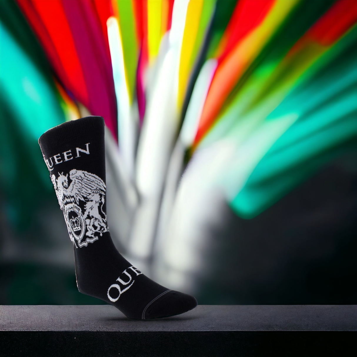 Socken Queen Fanartikel Strümpfe in schwarz mit Geschenkbox in 40-46 im Paar
