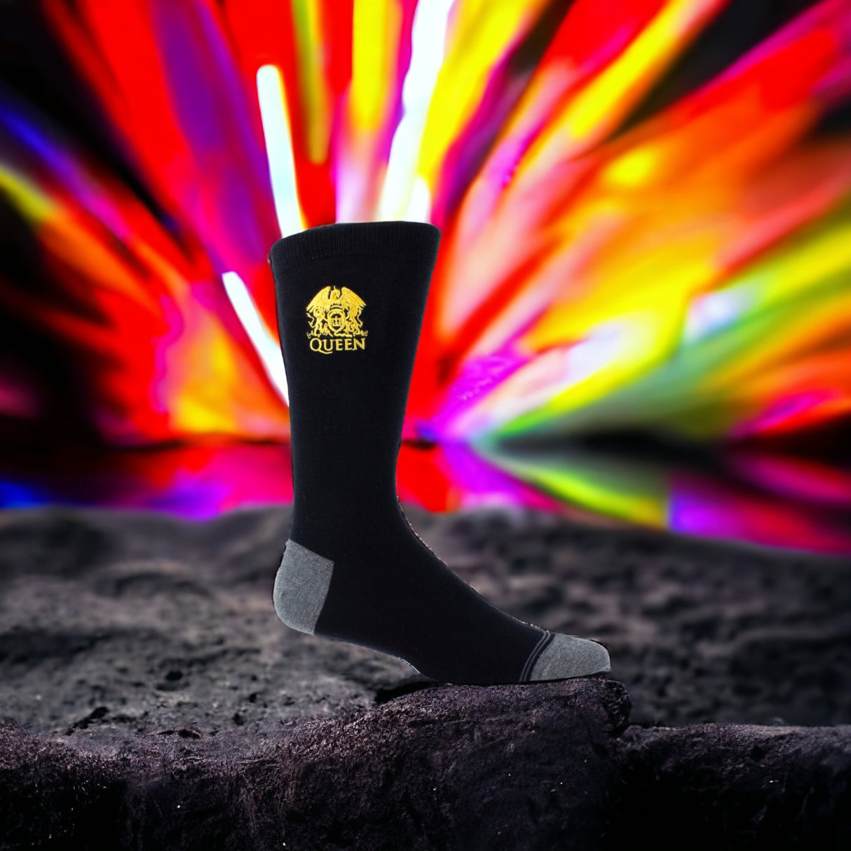 Socken Queen Fanartikel goldenes Wappen Strümpfe in 40-46 im Paar