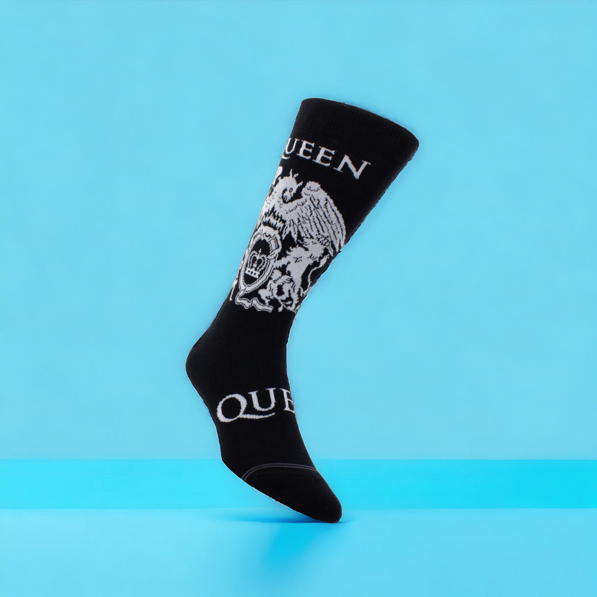 Socken Queen Fanartikel weißes Wappen Strümpfe in 40-46 im Paar