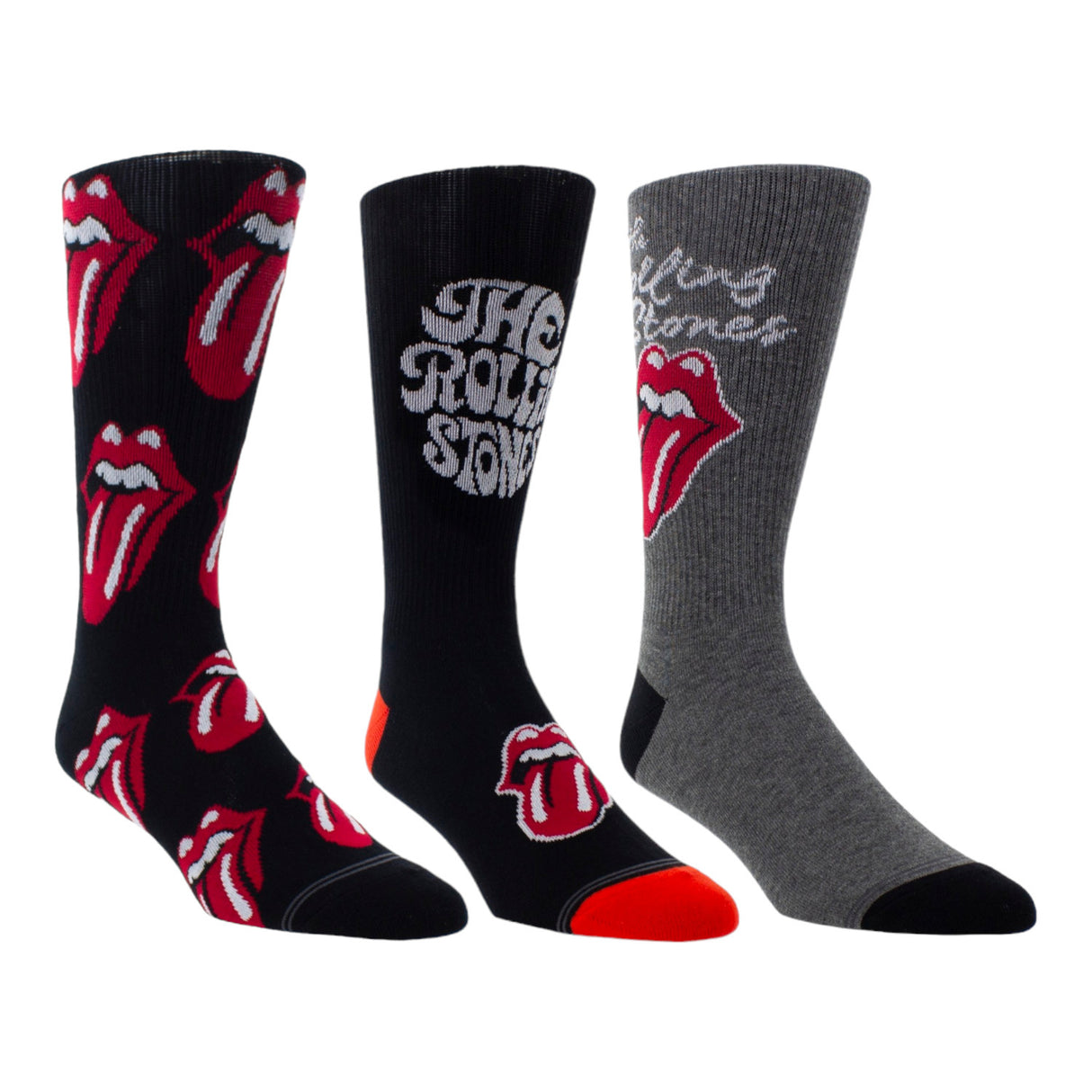 Socken The Rolling Stones Fanartikel Classic Tongues in 40-46 (3 Paare)