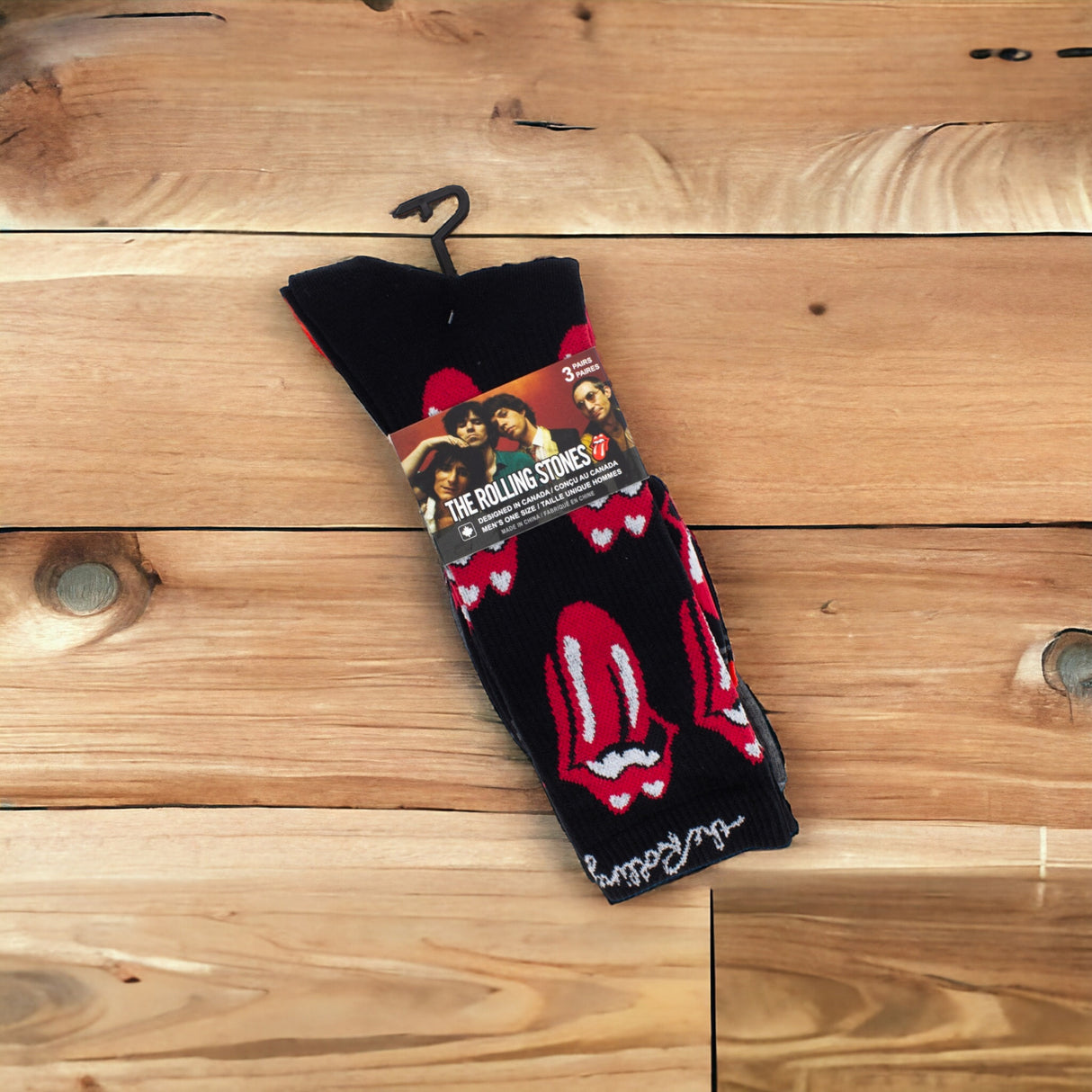 Socken The Rolling Stones Fanartikel Classic Tongues in 40-46 (3 Paare)