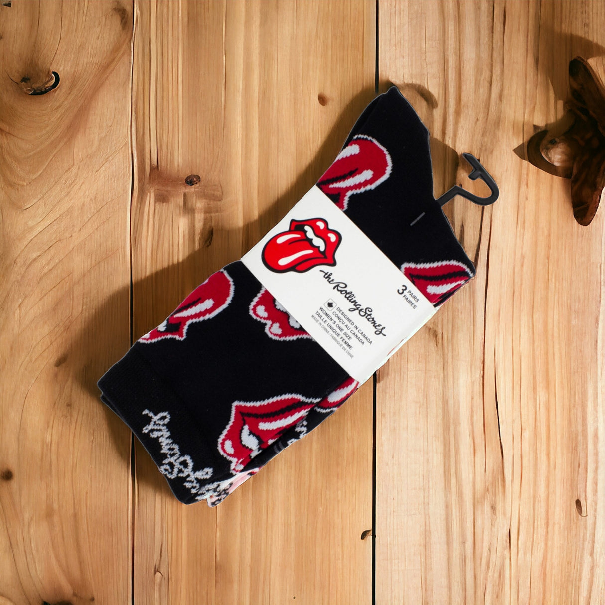Socken The Rolling Stones Fanartikel Classic Tongues Strümpfe in 37-41 (3 Paare)