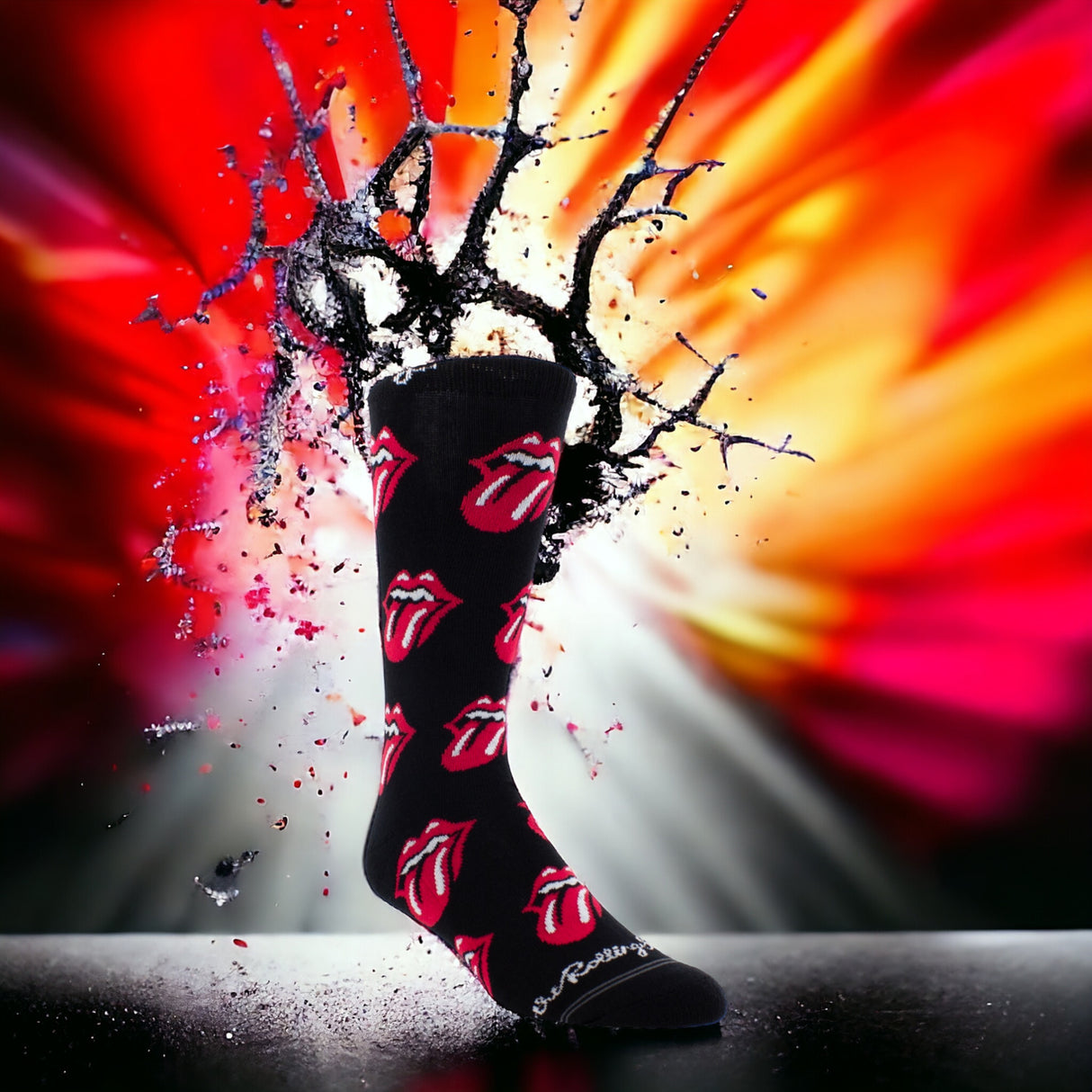 Socken The Rolling Stones Fanartikel Red Tongue in 40-46 im Paar