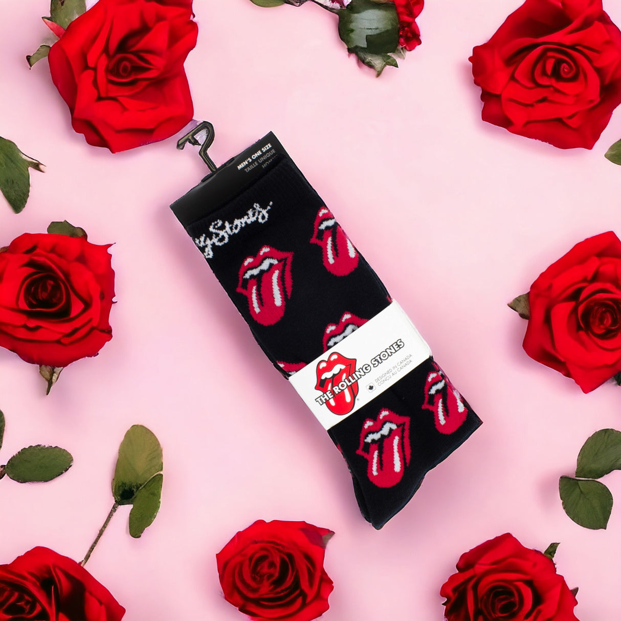 Socken The Rolling Stones Fanartikel Red Tongue in 40-46 im Paar