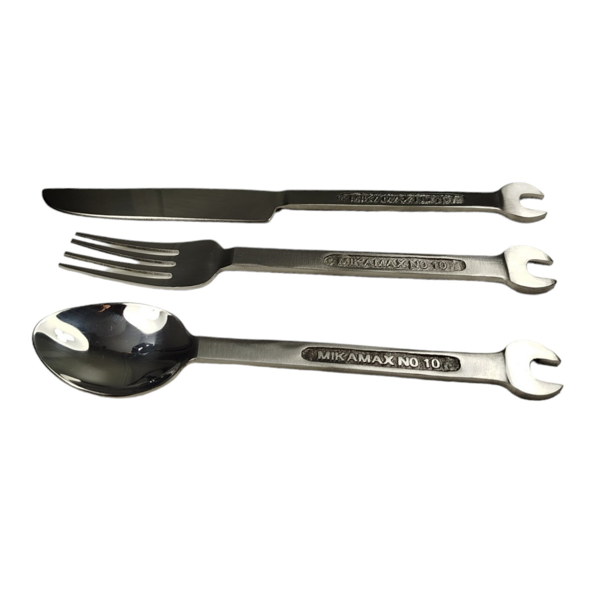 Schraubenschlüssel Besteck Set Werkzeug Essbesteck mit Geschenkbox aus Metall