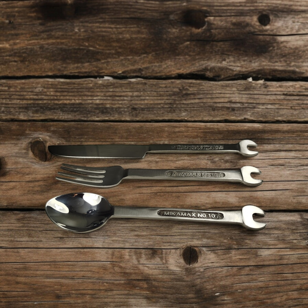 Schraubenschlüssel Besteck Set Werkzeug Essbesteck mit Geschenkbox aus Metall