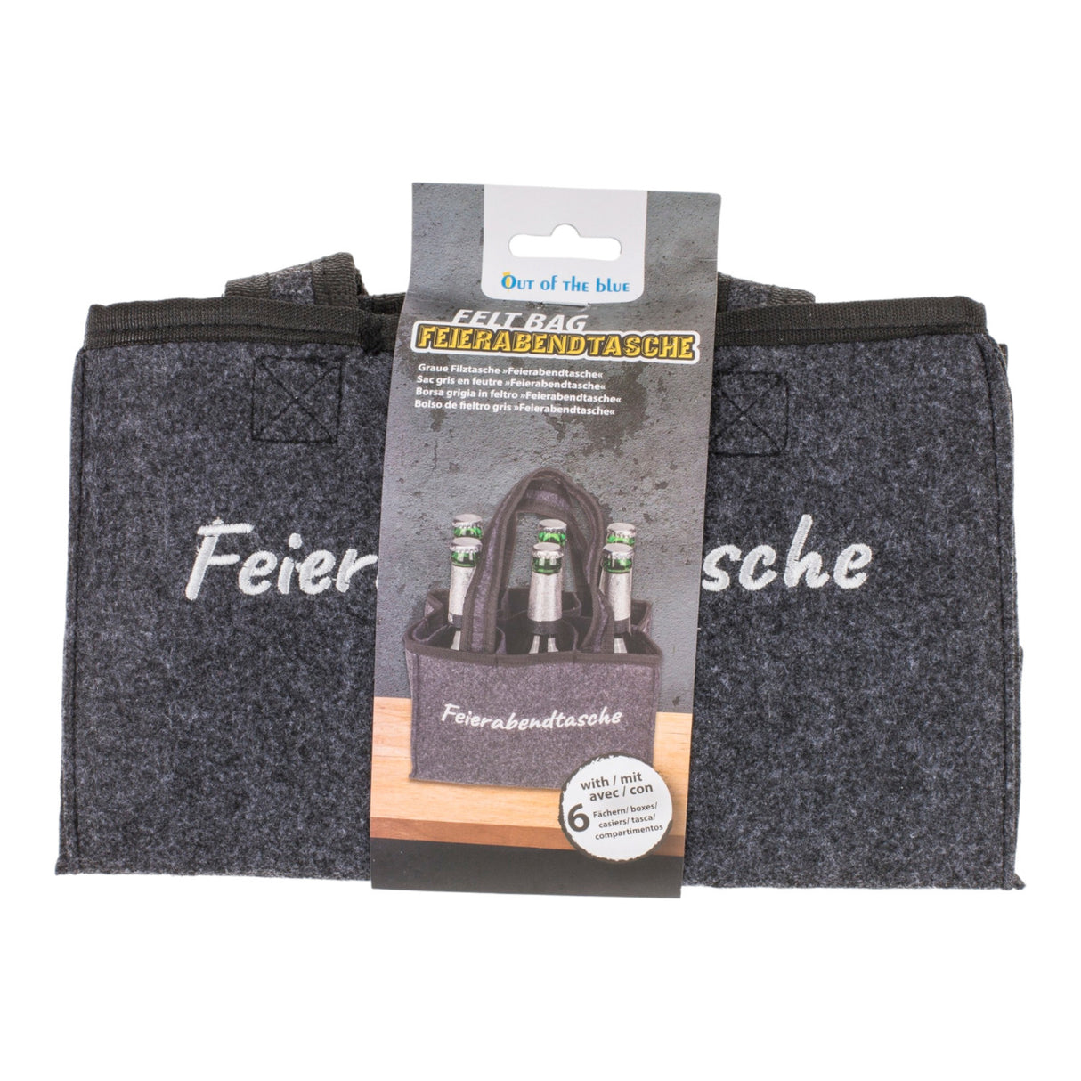 Feierabendtasche Bier Tragetasche für 6 Flaschen