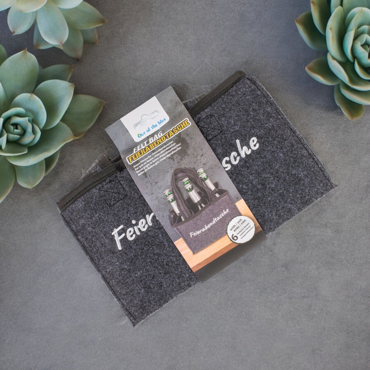 Feierabendtasche Bier Tragetasche für 6 Flaschen