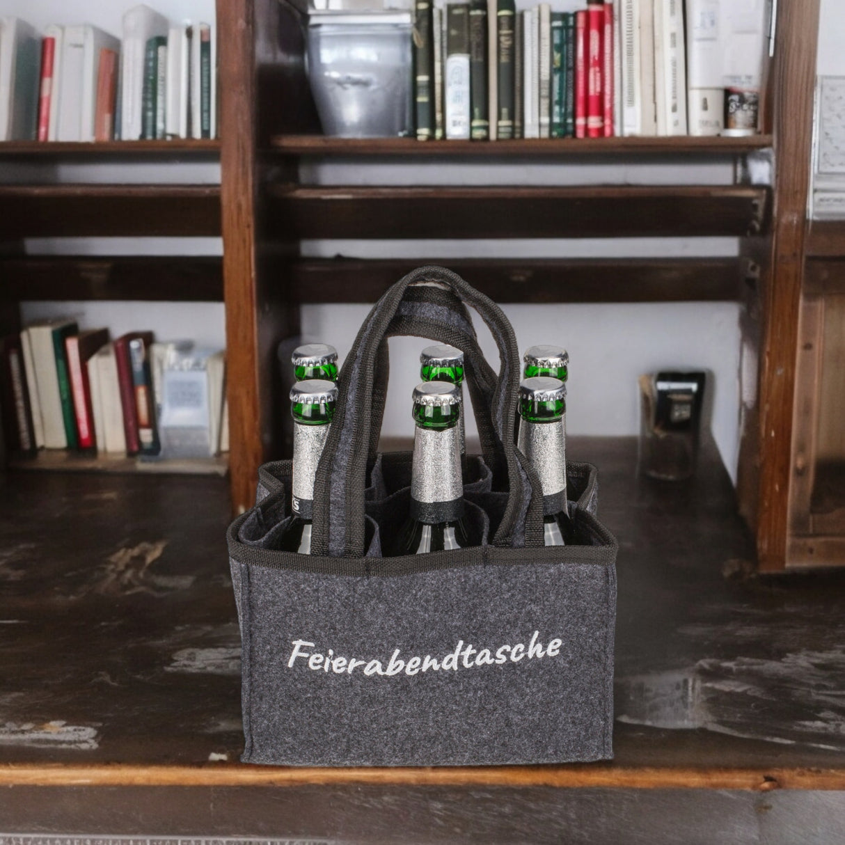 Feierabendtasche Bier Tragetasche für 6 Flaschen