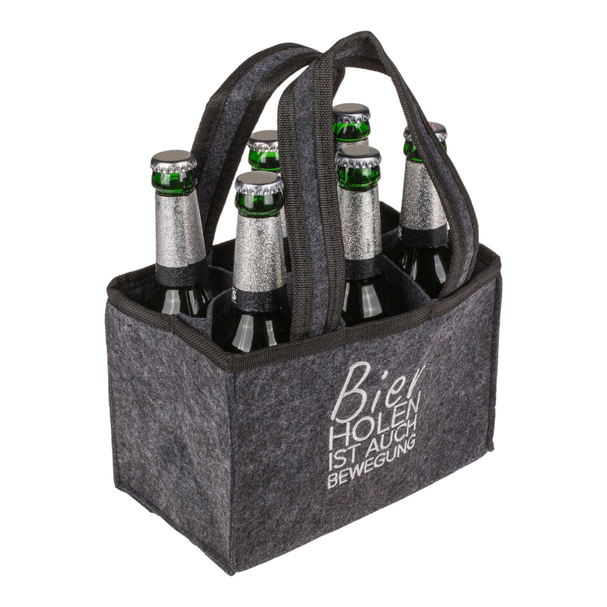 Bier holen ist auch Bewegung Getränke Tragetasche für 6 Flaschen