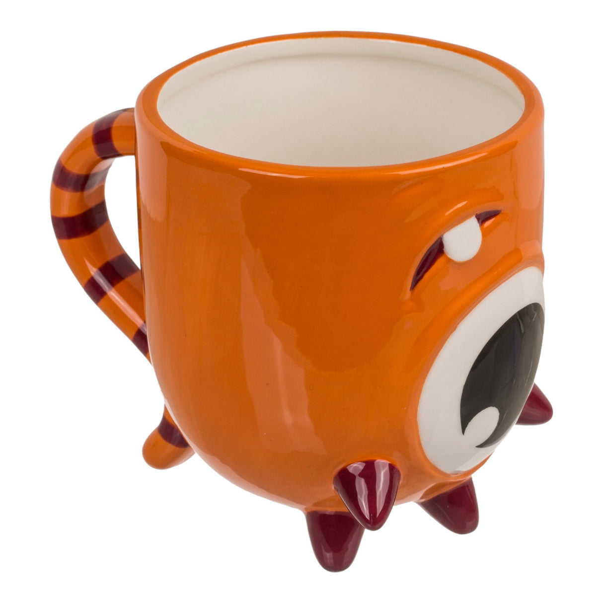 Oranges Monster Kopfüber Kaffeebecher Monstertasse für Kinder aus Keramik