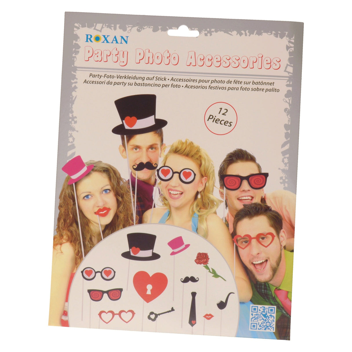Herz Photo Booth im 12er Set