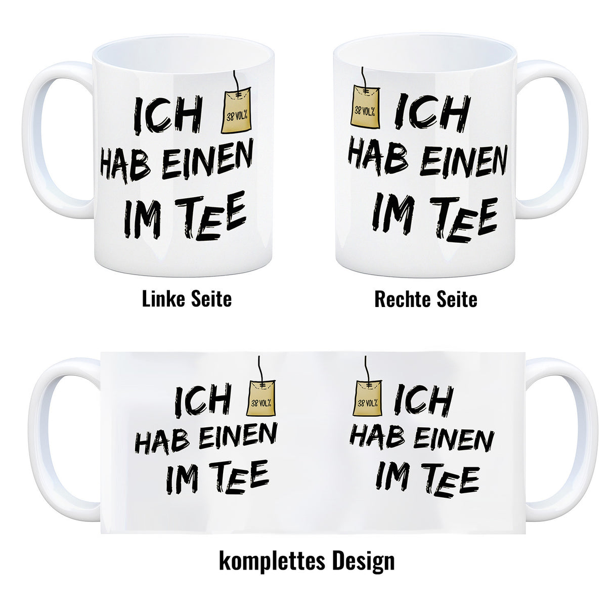 Kaffeebecher mit Spruch: Ich hab einen im Tee