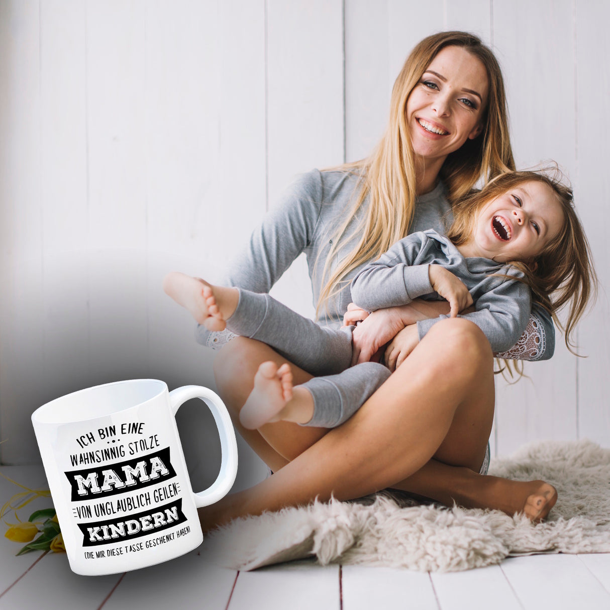 Ich bin eine wahnsinnig stolze Mama Kaffeebecher mit lustigem Spruch