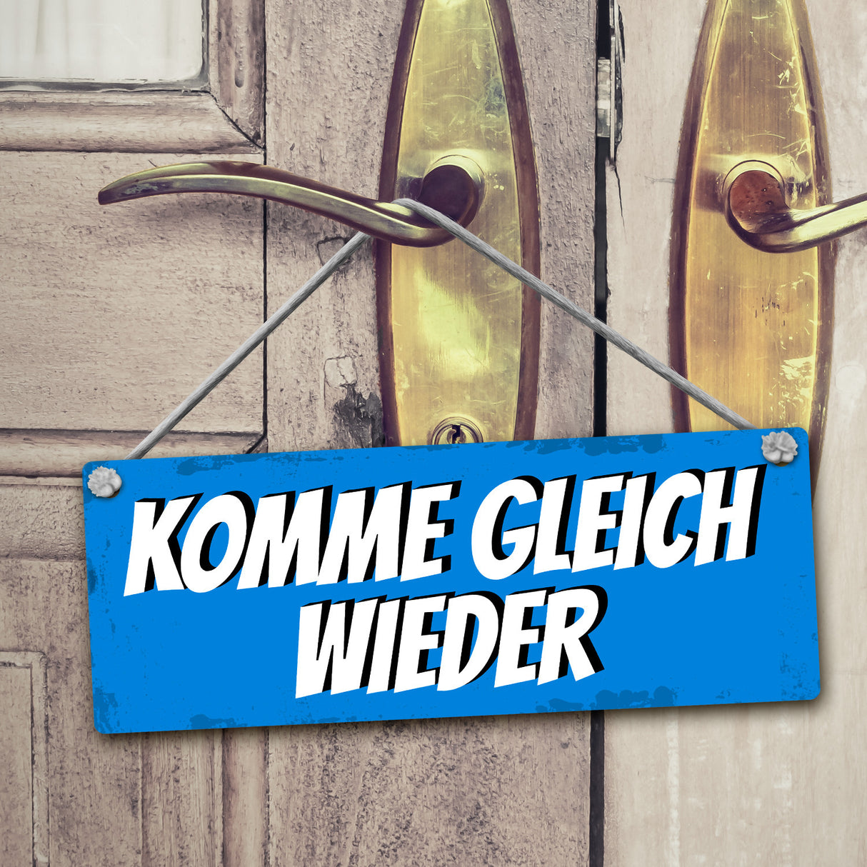 Mittagspause - Komme gleich wieder Wendeschild mit Kordel