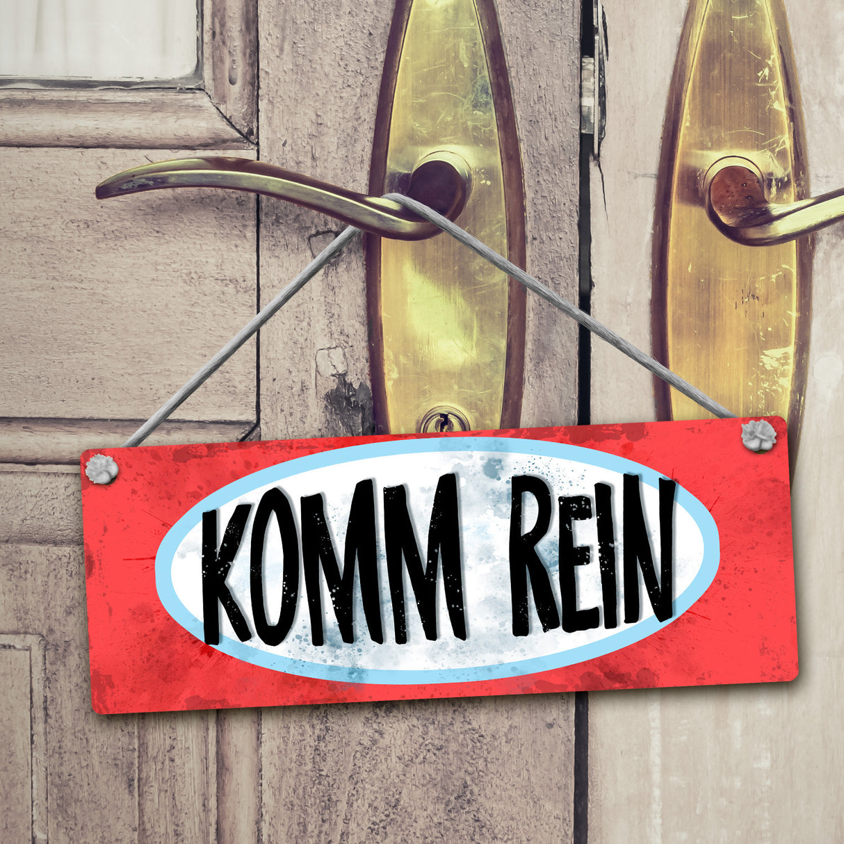 Bitte nicht stören - ich esse Wendeschild mit Kordel