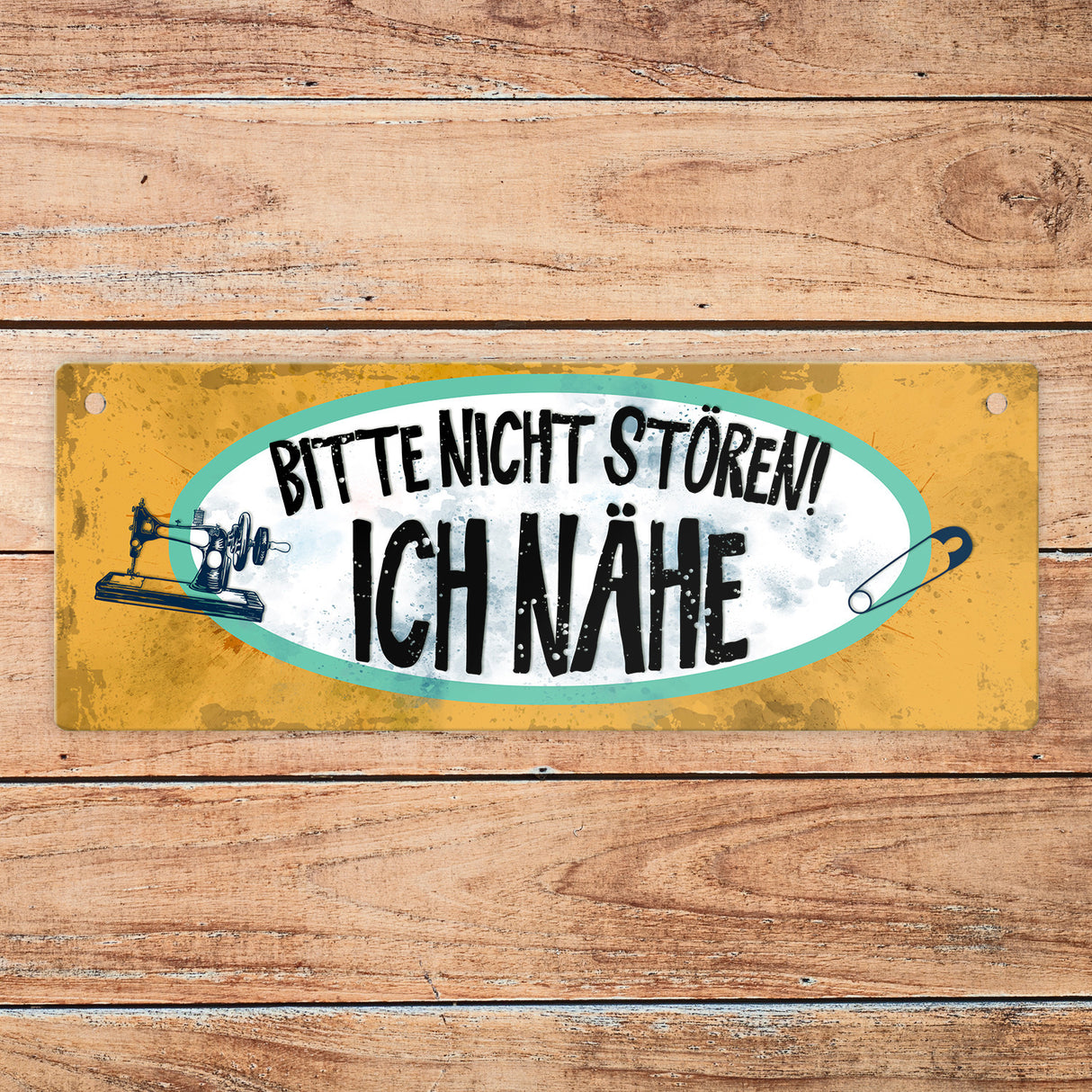 Bitte nicht stören - ich nähe Wendeschild mit Kordel