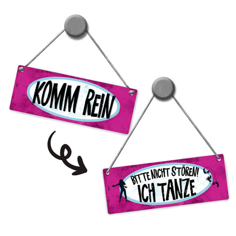 Bitte nicht stören - ich tanze Wendeschild mit Kordel