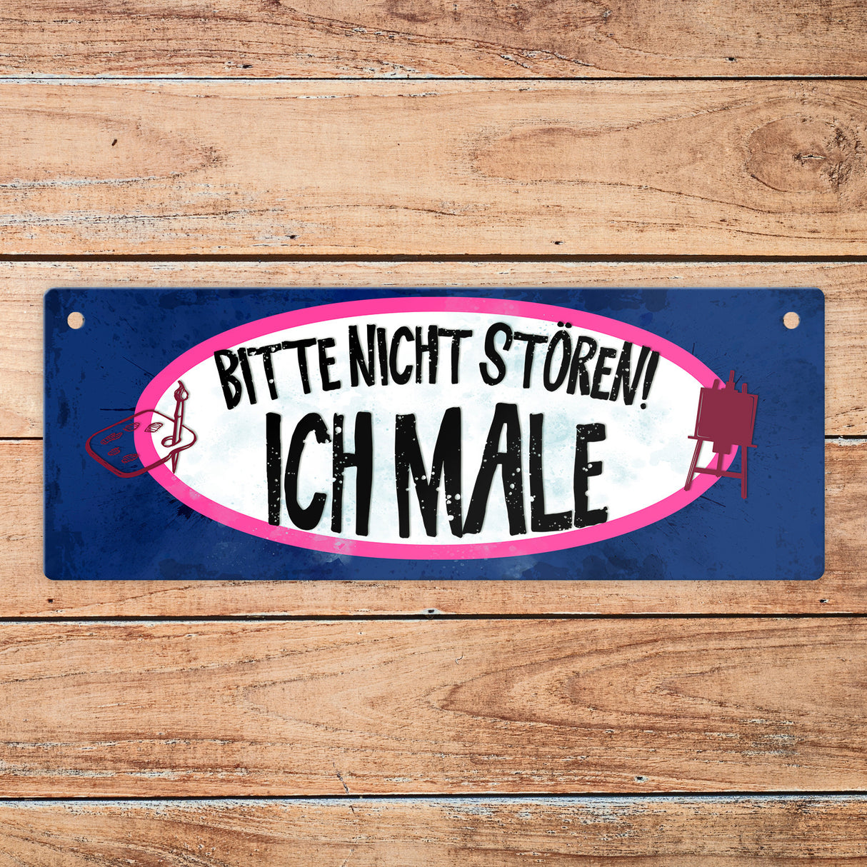 Bitte nicht stören - ich male Wendeschild mit Kordel