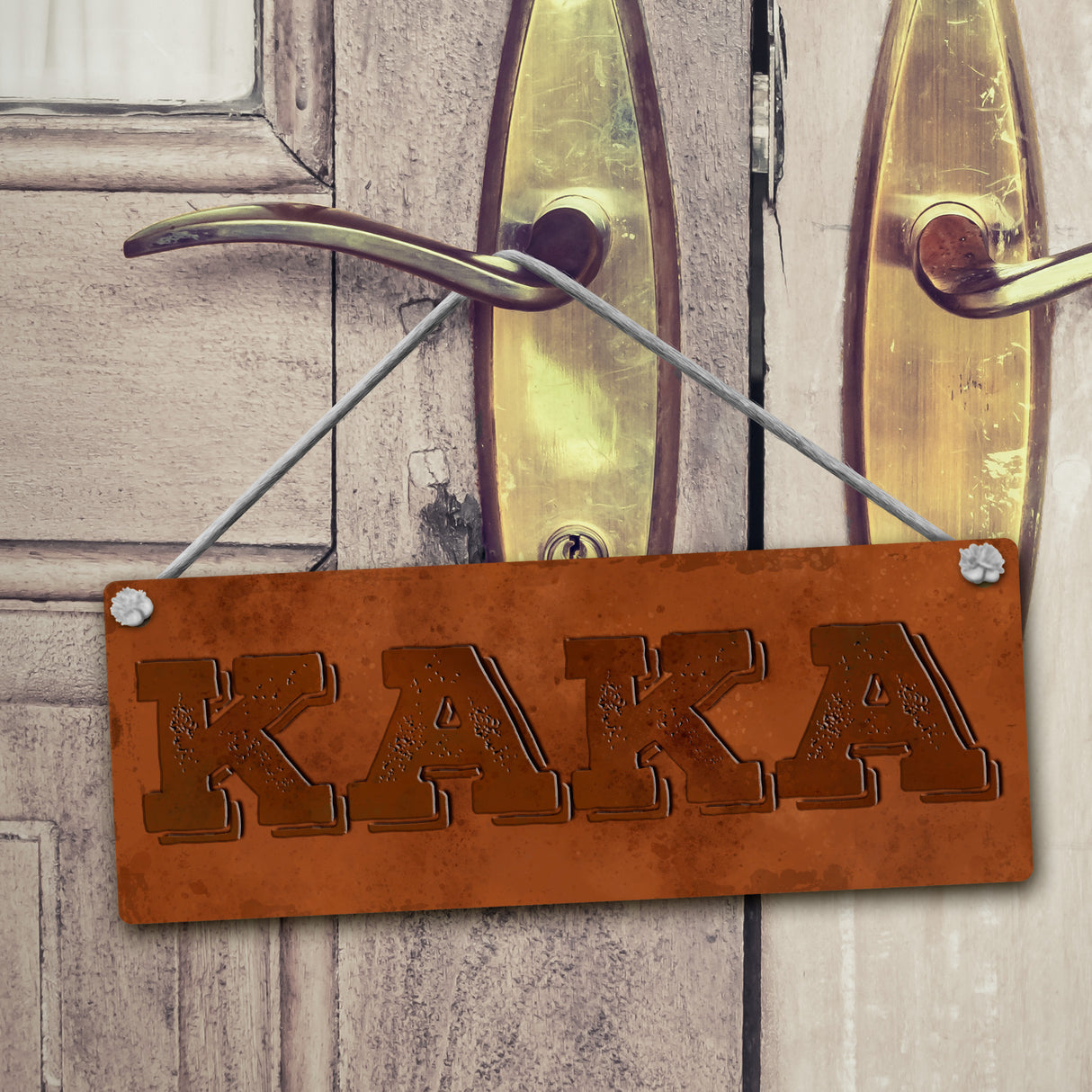 Pipi oder Kaka Wendeschild mit Kordel
