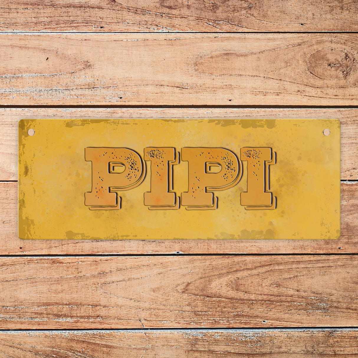 Pipi oder Kaka Wendeschild mit Kordel