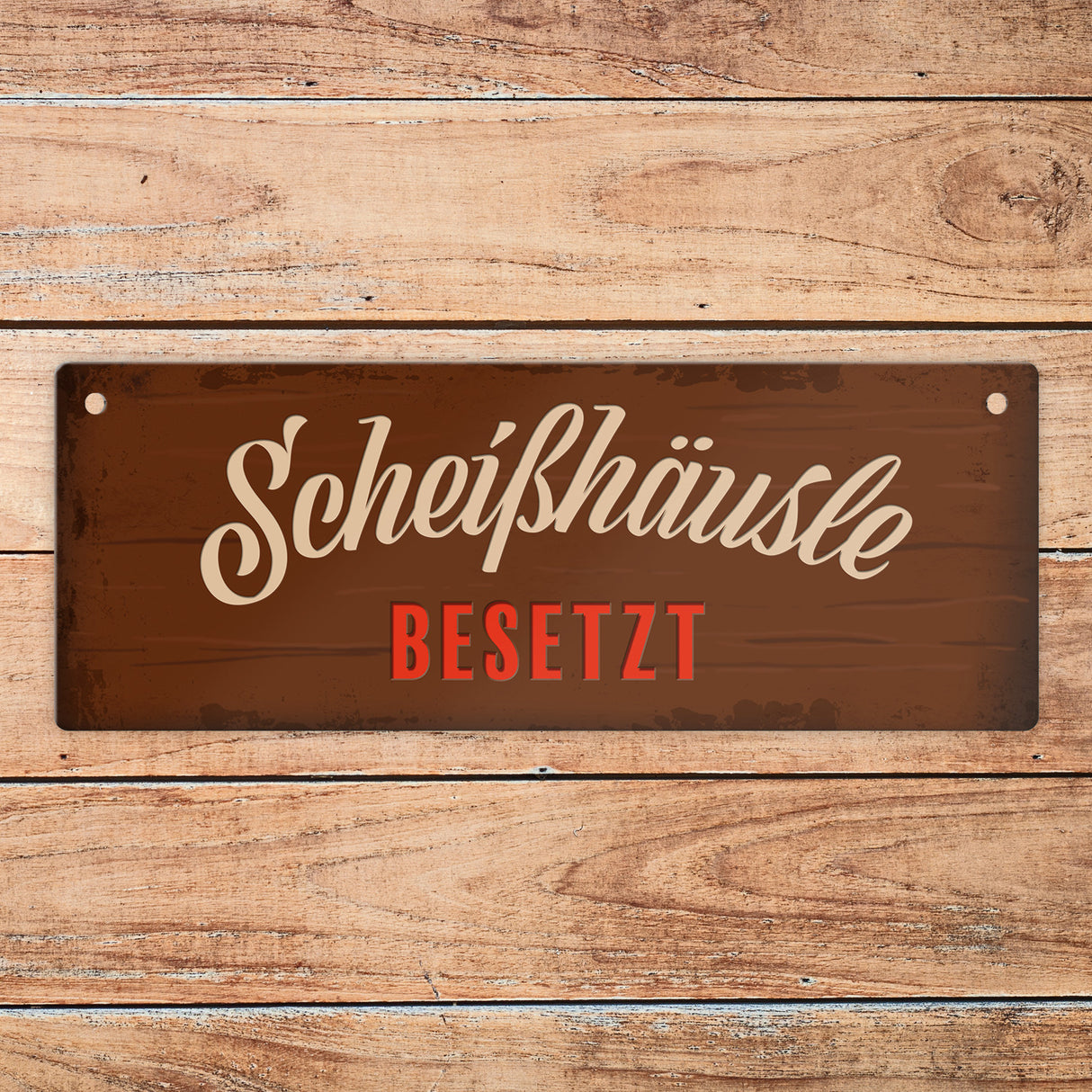 Scheißhäusle frei oder besetzt Wendeschild mit Kordel