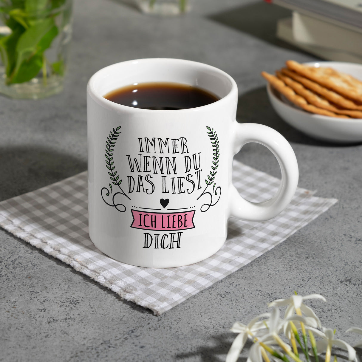 Immer wenn du das liest: Ich liebe dich Valentinstag Kaffeebecher