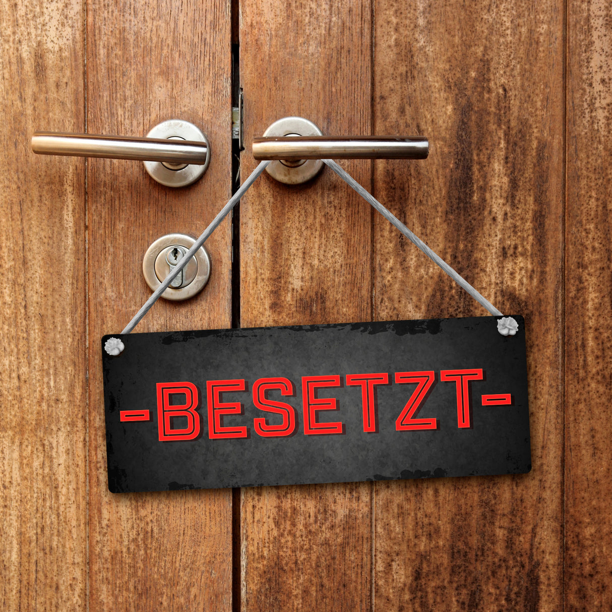 Besetzt - Frei Wendeschild mit Kordel