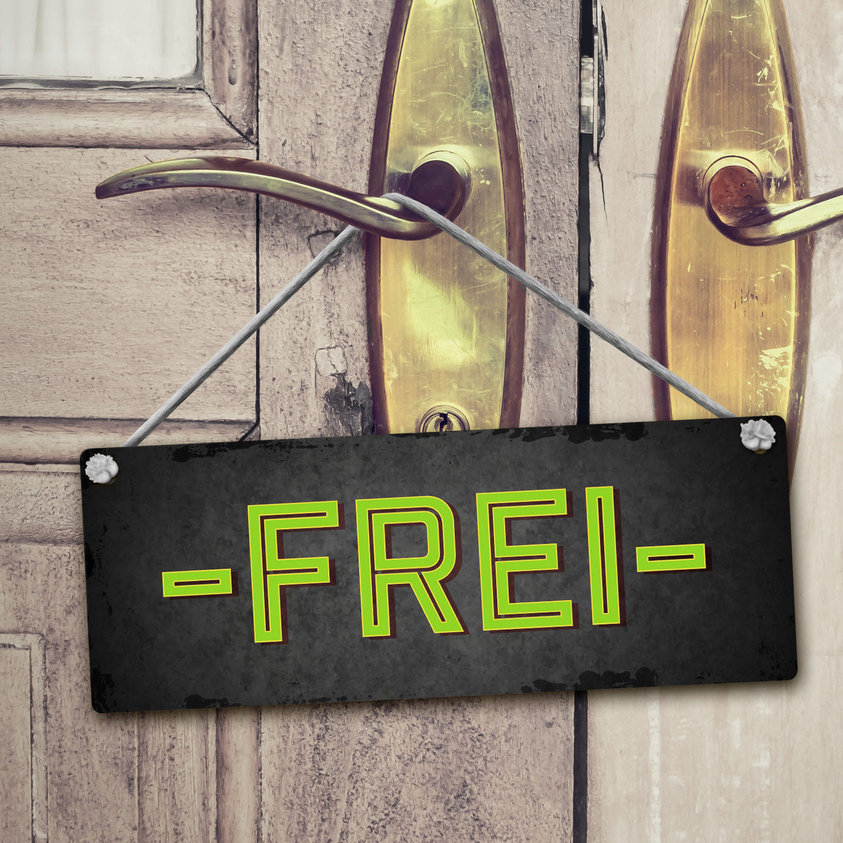 Besetzt - Frei Wendeschild mit Kordel