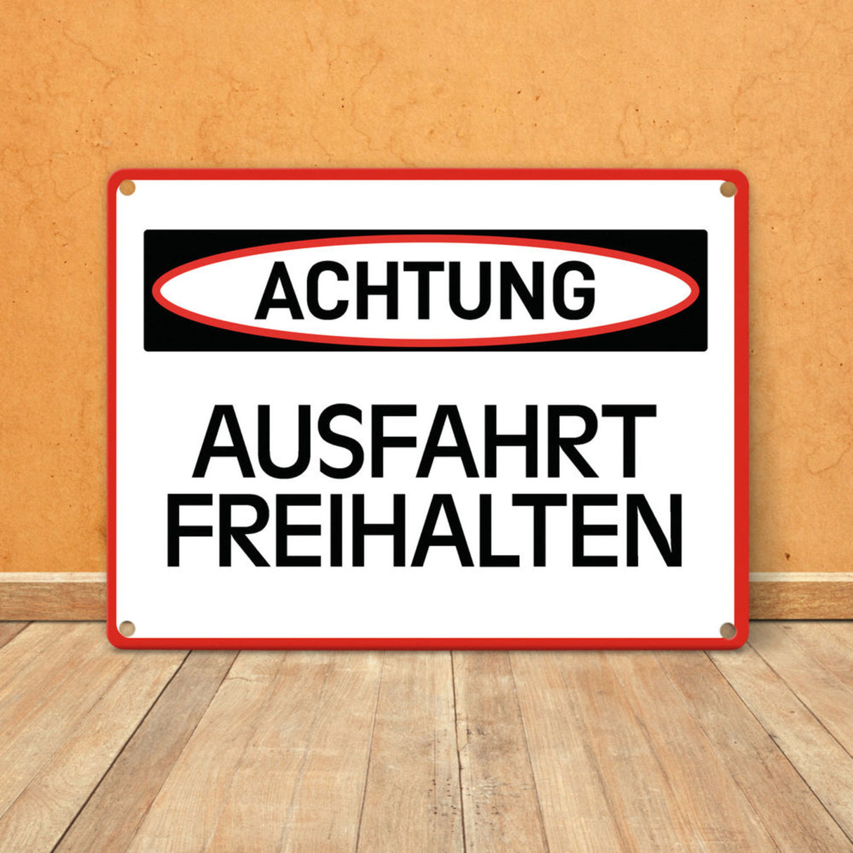 Achtung - Ausfahrt freihalten Metallschild