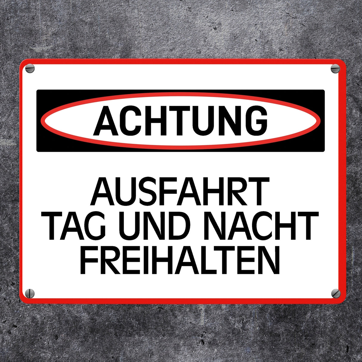 Ausfahrt Tag und Nacht freihalten Warn- und Hinweisschild
